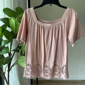 Pom Pom Blush Pink Top